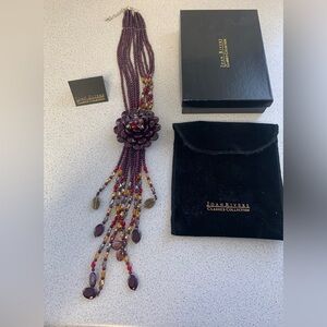 Joan Rivers Burgundy Starlet Style 20” Necklace W/ Extender